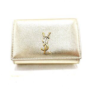 Saint Laurent Key Case Gold Leather 199-070425